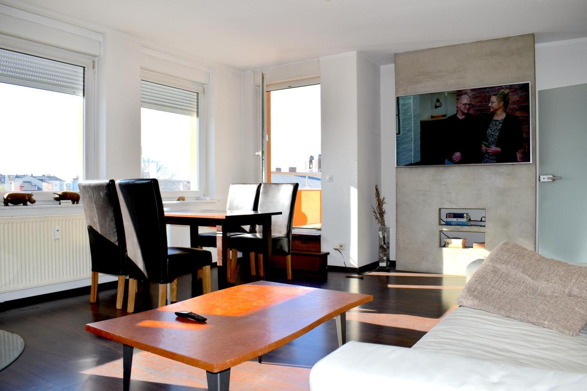 City-Dach-Apartment Mit Loggia - Balkon - Kamin Cottbus Eksteriør billede